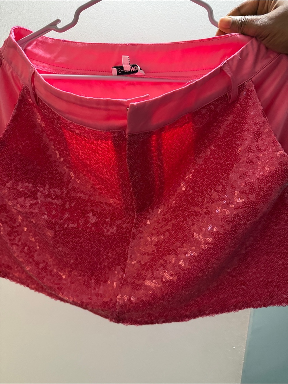 Romeo & Juliet Couture Hot Pink Sequin Mini Skirt
